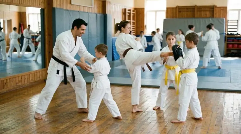 Karate training basics partner drills for coordination and balance